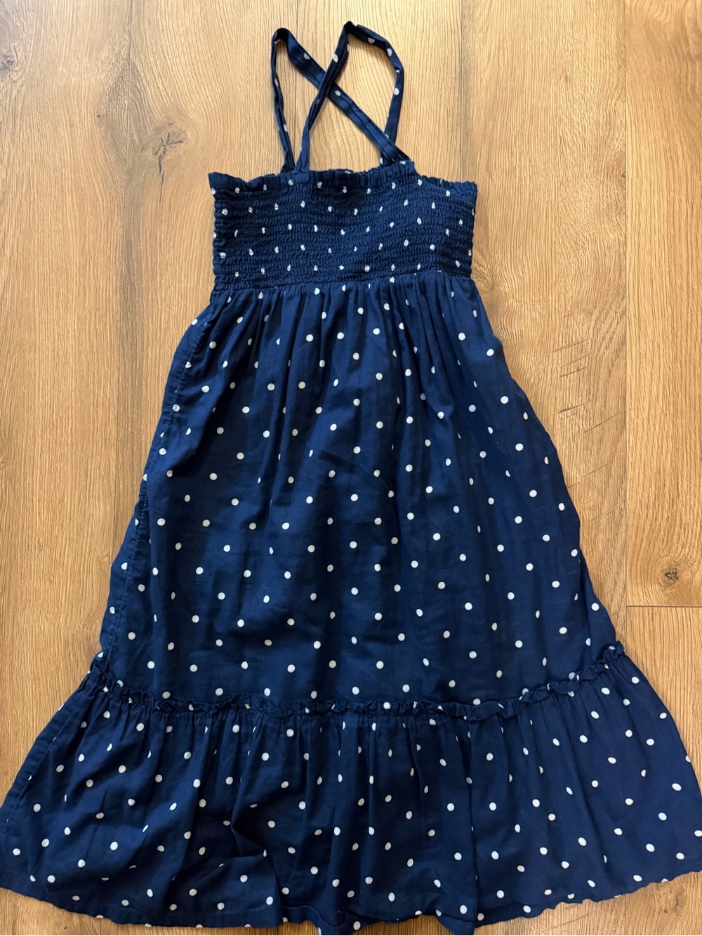 Old Navy Navy and White Polka Dot Sundress